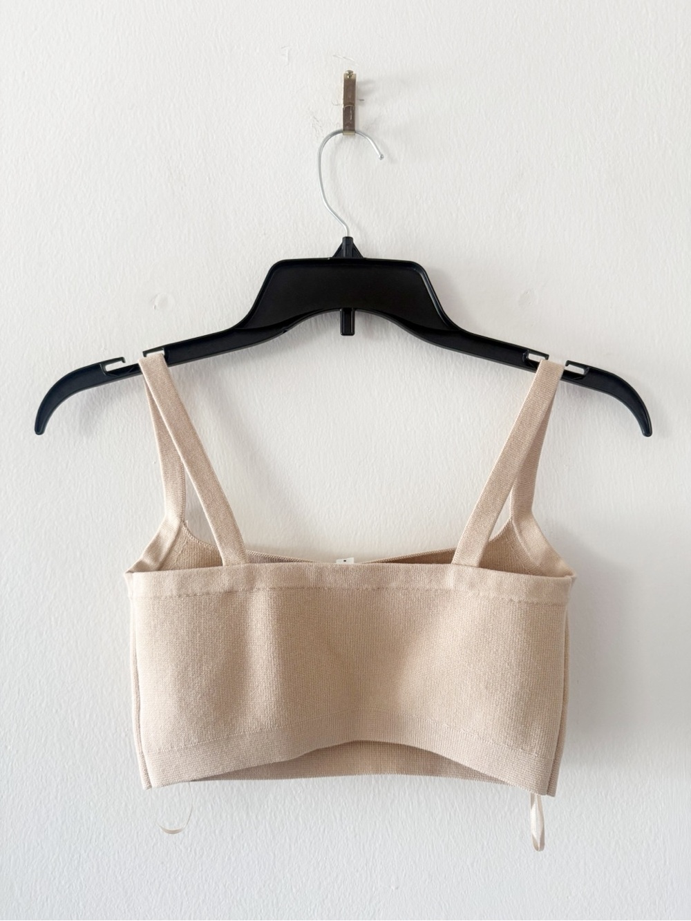 NEW A.L.C. Sofie Thick Knit Nude/Tan Cropped Bralette Tank Top Size Small (S) - Picture 3 of 6